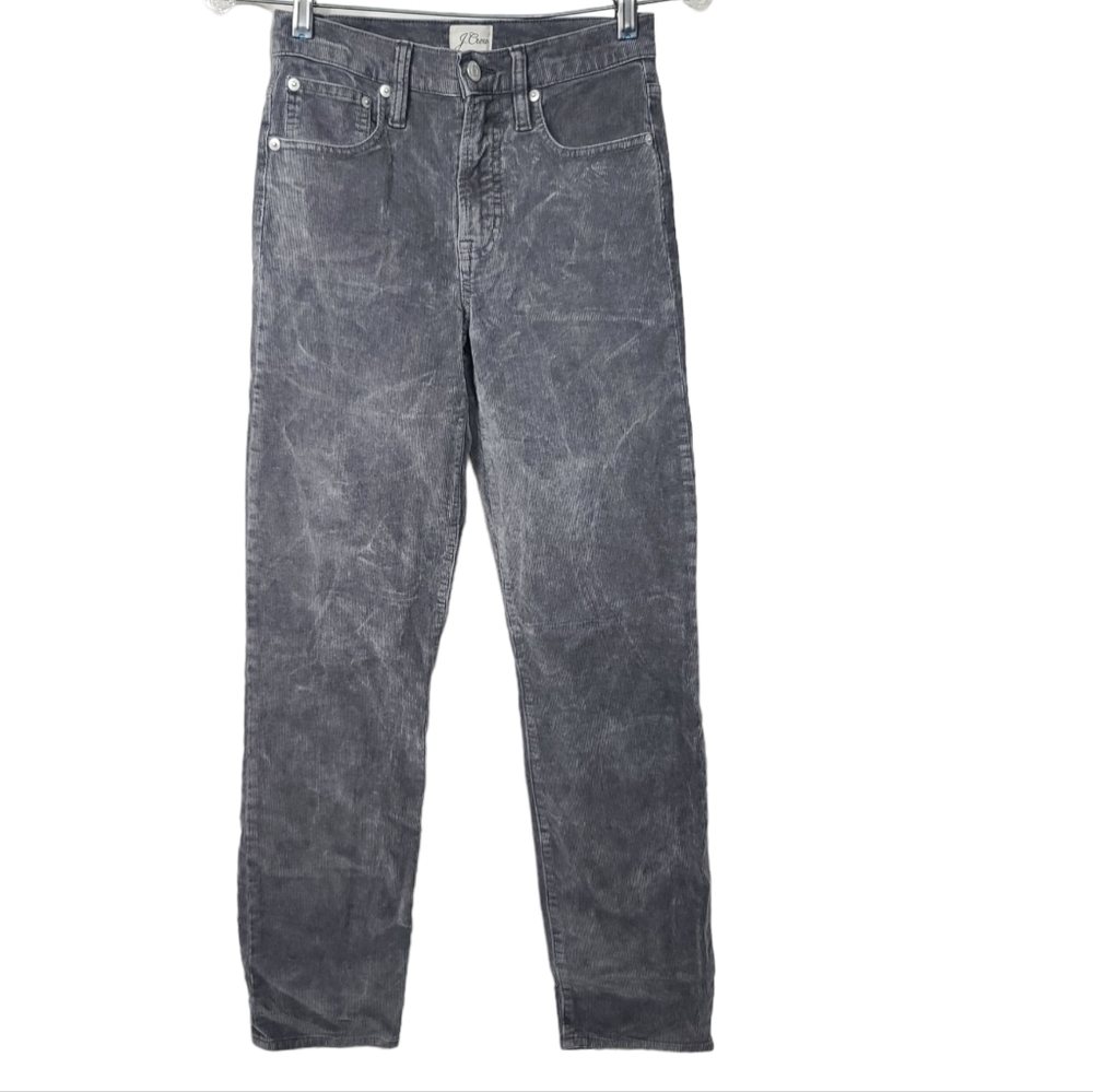 J. Crew Vintage Slim Straight Gray Corduroy Pants 24